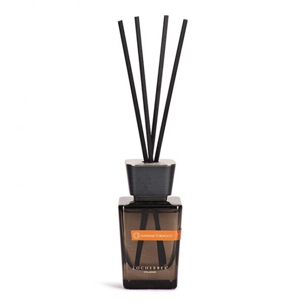 Locherber Milano namų kvapas su lazdelėmis „Habana Tobacco“ 125 ml